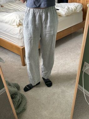 Quince Striped Linen Pants with Pockets